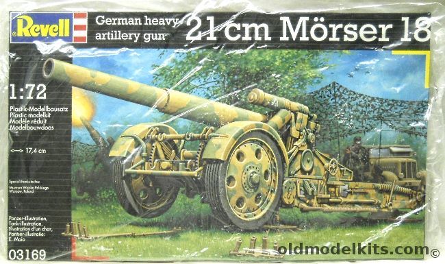 Revell 1/72 21 cm Morser 18 German Heavy Artillery Gun - Bagged, 03169 plastic model kit
